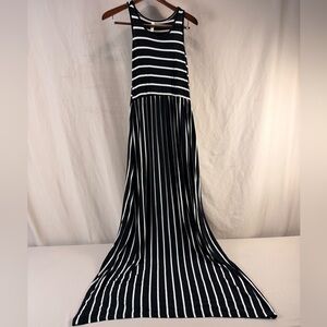 Striped Black and White Maxi Dress